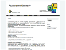 Tablet Screenshot of betreuungsbuero-kleemann.de